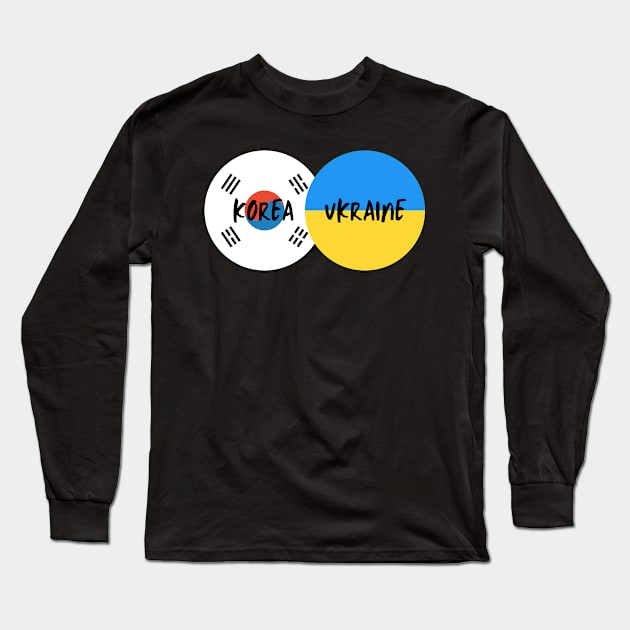 Korean Ukrainian - Korea, Ukraine Long Sleeve T-Shirt by The Korean Rage